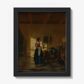 Woman with a Water Pitcher, and a Man by a Bed ("The Maidservant") by Pieter de Hooch - thumbnail_1_bf_673226cc12f9211d49d3d7fe